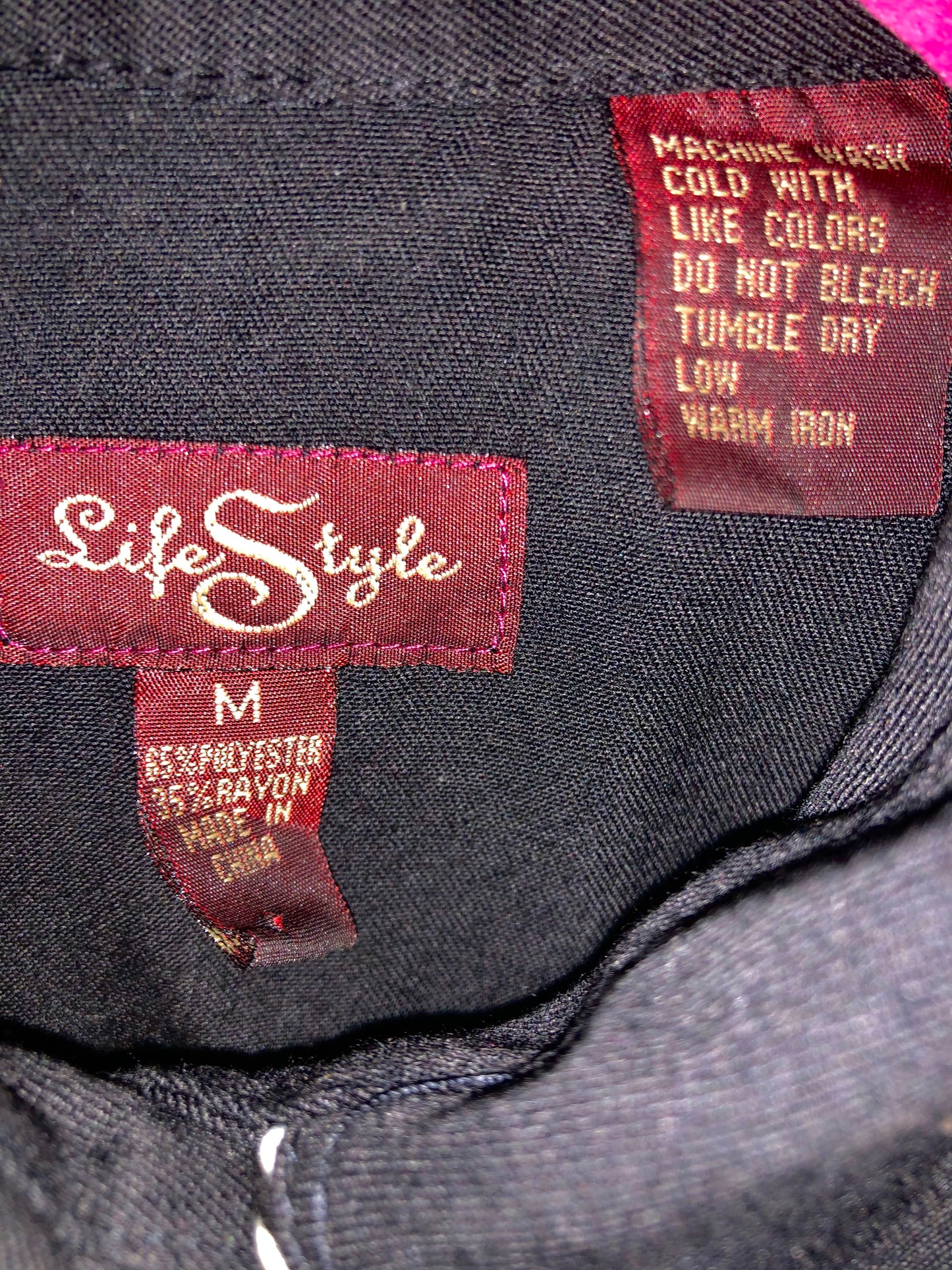 Black Pearl Snap Shirt with Gold Embroidery